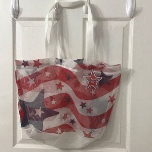 Sunbay Stars & Stripes Mesh Tote Bag Strong, Durable, Large Capacity NWT